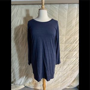 Loft midi sweatshirt dress midnight blue XL